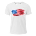 thumbnail image 2 of Caqnni Men's USA Flag T-Shirt 3D Print Graphic Stars and Stripes Print Top American Patriotic T-Shirts Shirts for Men (White,L), 2 of 4