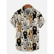 thumbnail image 4 of Camisa hawaiana con estampado de gato para hombre, blusas con solapa y mangas cortas con estampado 3D de animales con garras de gato, 4 of 5