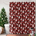 thumbnail image 4 of Christmas Tree Elk Red Buffalo Plaid Shower Curtain for Bathroom, Winter Snowflake Seamless Waterproof Shower Curtains Washable Quick Dry with Hooks Bathtub Curtains 72x72IN, 4 of 9