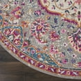 thumbnail image 6 of 8â€™ Round Gray and Pink Medallion Area Rug, 6 of 6