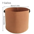 thumbnail image 3 of Moyic Bolsas para cultivo de plantas de jardín de 1/2/3/5/7 galones, maceta para flores y verduras, maceta para jardín de patatas, bolsa para cultivo Jardín y Patio Marrón (7 galones) 35D*30H, 3 of 6
