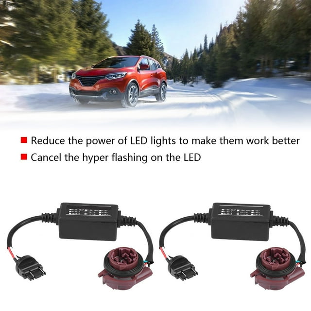 Résistante à la Charge LED, 2 Pcs 3157 Adaptateur Décodeur LED Anti-Flash Hyper Erreur Annulation Canbus Frein