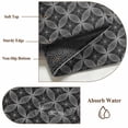 thumbnail image 6 of 2'x6' Rug Runners for Hallways Kitchen, Black Geometric Non Slip Entryway Beside Floor Carpet Runner, White Modern Abstract Art Aesthetics Washable Laundry Room Bedroom Throw Rugs Mat for Family Pet, 6 of 8
