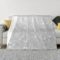 thumbnail image 3 of Throw Blanket for Couch, Silver Glitter Super Soft Fuzzy Comfy Warm Throw Blanket, Cuteness Lightweight Cozy Plush Flannel Blanket & Throws for Sofa and Bed All Season, 3 of 5