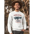 thumbnail image 2 of Ready To Ride Design Sweatshirt Men -Image by Shutterstock, Male 5X-Large, 2 of 4