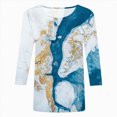 thumbnail image 3 of Kaprioy Womens Tops Elbow-Length Graphic Crew Neck T-Shirts Womens Shirts, 3 of 4