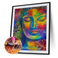 thumbnail image 2 of Cuadros Decorativos 5D diamante pintura estatua de Buda abstracto completo redondo taladro pared Rhinestone DIY Likrtyny embutido en tela, 2 of 9