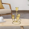 thumbnail image 4 of Candelabros decorativos de metal de 4 brazos para velas cónicas, estilo vintage Dorado, 4 of 8
