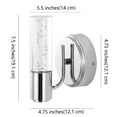 thumbnail image 6 of JONATHAN Y Bolha 5.5" 1-Light Minimalist Modern Bubble Acrylic/Iron Integrated LED Vanity Light, Chrome, 6 of 9