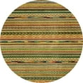 thumbnail image 1 of Ahgly Company Indoor Round Abstract Orange Gold Abstract Area Rugs, 6' Round, 1 of 6