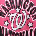 thumbnail image 3 of Girl's Youth New Era Pink Washington Nationals Jersey Stars V-Neck T-Shirt, 3 of 4