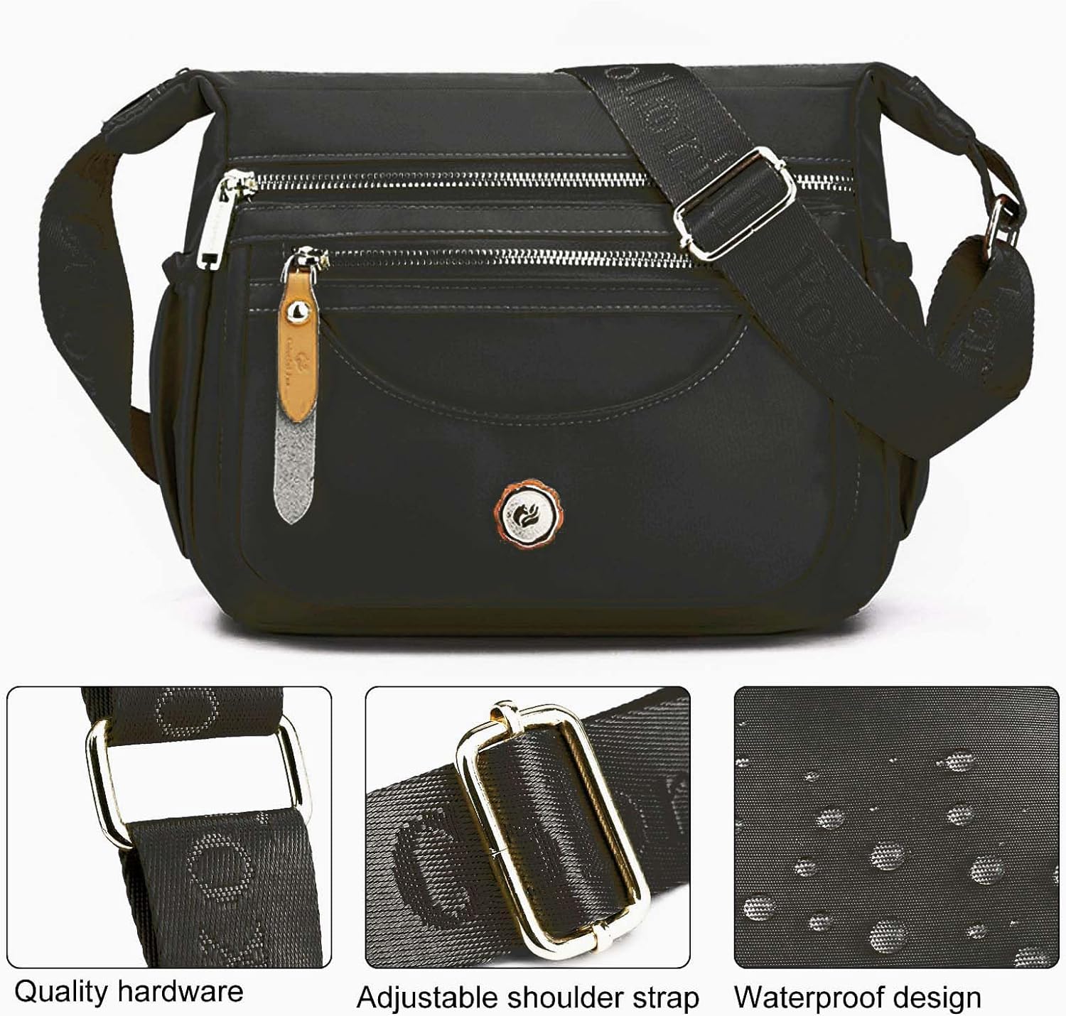 Crossbody Bags for Women Multi-Pockets Shoulder Bag Purses Waterproof Travel Satchel