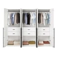 thumbnail image 6 of Lee Wardrobe Closet 2.0 from Engineered Wood in White - Set of 3, 6 of 17