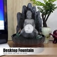 thumbnail image 3 of Fuente de Escritorio en Forma de Buda, Decoración de Resina para El Hogar, Adorno de Mesa Con Luz, Luz Led, Bomba Sumergible Silenciosa, Fácil Instalación,, 3 of 7