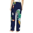 thumbnail image 3 of Haiem Astronaut Dinosaur and Space Women's Pajama Pants Ultra Lightweight Pjs Bottoms Sleepwear Bottom Pants With Pocket Drawstring-Large, 3 of 9