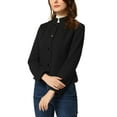 thumbnail image 4 of INSPIRE CHIC Women's Peplum Cropped Woolen Jacket Coat XS Black, 4 of 6