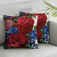 nygtbtfer Rose Throw Pillow Cushion Cover, Blooming Red Roses with