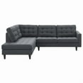 thumbnail image 2 of Modway Empress 2 Piece Upholstered Fabric Left Facing Bumper Sectional in Gray, 2 of 9