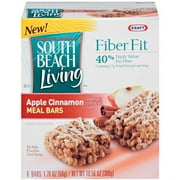 South Beach Living Fiber Fit Apple Cinnamon Meal Bars, 6ct