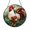 Acrylic 3.5 Inch, variant on Rustic Rooster Stained Glass Circular Window Panel, Farmhouse Country Decor with Red and White Detail, Bright Kitchen Accent