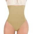 thumbnail image 1 of Women's Basic High-Waist Shapers Trainer Tummy Control Thong Panty Underwear(Nude Color), 1 of 7