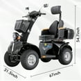 thumbnail image 3 of QEEKA Mobility Scooter,Heavy Duty 4 Wheel Mobility Scooters,1000W All Terrain for Seniors & Adults,600 lbs Capacity,Black, 3 of 9