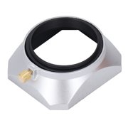 M Buder Silver 46mm Square Retro Lens Hood Shade for Mirrorless Digital Cameras, Aluminum Alloy (1.8 inches / 46mm)