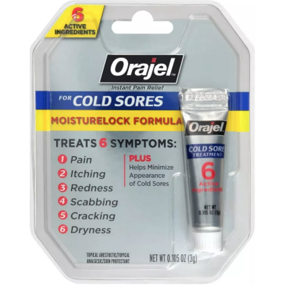 orajel moisturelock cold sore treatment  oz pack   walmart