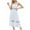 White, variant on Lmnyox Women's Sleeveless Midi Dress Flowy Wide Lace Strap Square Neck Dress Summer Wedding Guest Dress