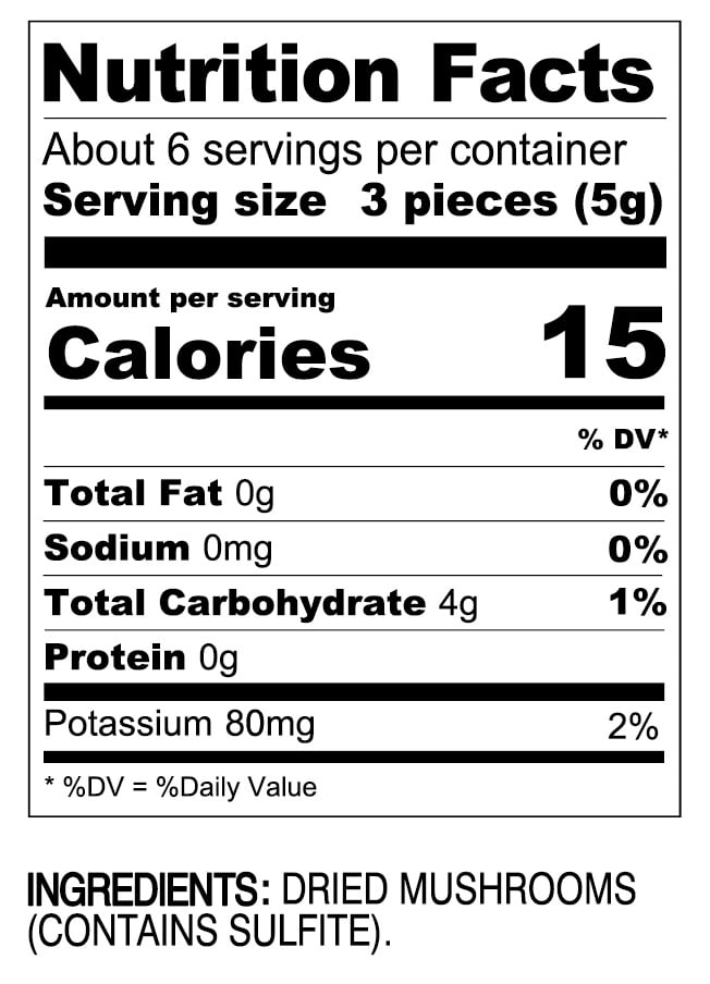 (2 pack) Dynasty Shiitake Dried Black Mushrooms Whole, 1 oz Bag