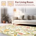 thumbnail image 2 of Ultra Soft Area Rug, Charming Garden Floral Design for Welcoming Spaces, Non Slip, Stain Resistant, Washable Area Rugs for Living Room, Bedroom(Ivory, 2X3), 2 of 8