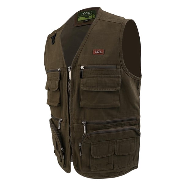 Chaleco de Pesca para Hombre Perfecl Invierno XXXXL con Múltiples Bolsillos
