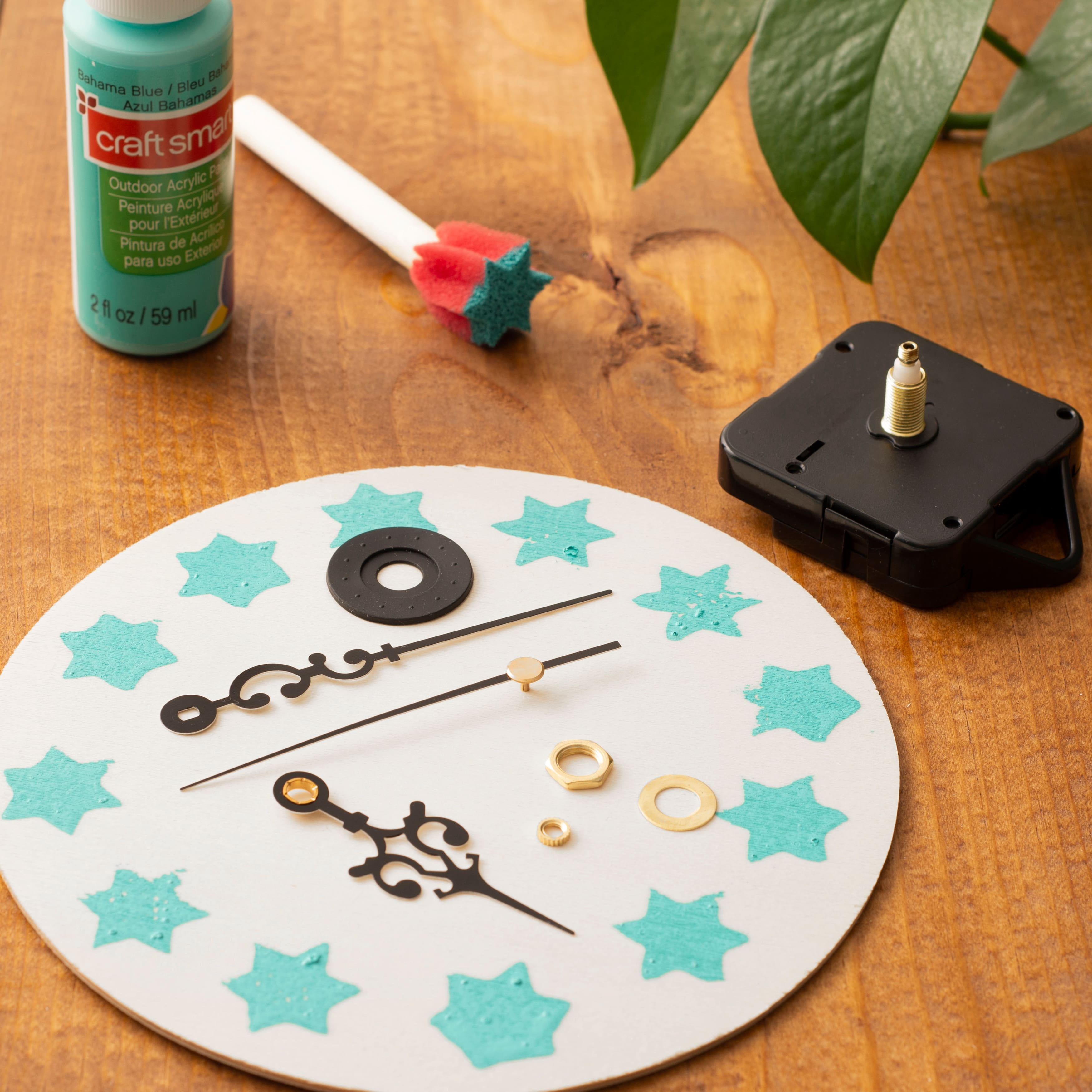 6 Pack: 3/8" Clock Movement Kit with Black Hands by Make Market
