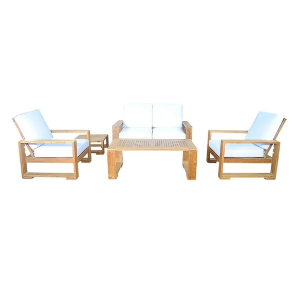 Anderson Teak Set-141 Capistrano Deep Seating Loveseat Collection - 5 Piece