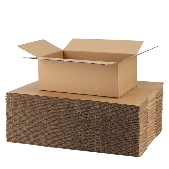 10x6x4 Sturdy Brown Corrugated Boxes Set of 25 for Medium-Sized Items