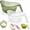 2PCS-B, variant on Multifunctional Rice Strainer with Handle, Multipurpose Rice Washer and Fruit Washing Bowl with Strainer for Rice, Grains, Fruits, Vegetables and Everyday Kitchen Prep (Gray)