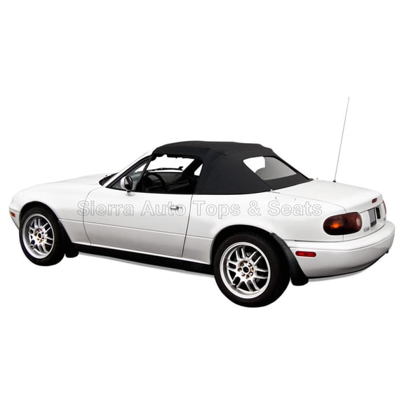 Miata Convertible Top (1990-05) Black Cabrio Vinyl with Zippered Glass Window