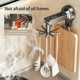 thumbnail image 1 of Soporte de utensilios de cocina montado en pared con ventosa, con 8 ganchos giratorios, colgador para tabla de cortar, acero inoxidable, sin perforación, organizador que ahorra espacio, 1 of 9