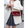thumbnail image 4 of Genuine Cowhide Leather Women's Crocodile Embossed Shoulder Bag, Flap Crossbody Satchel Purse, 4 of 10