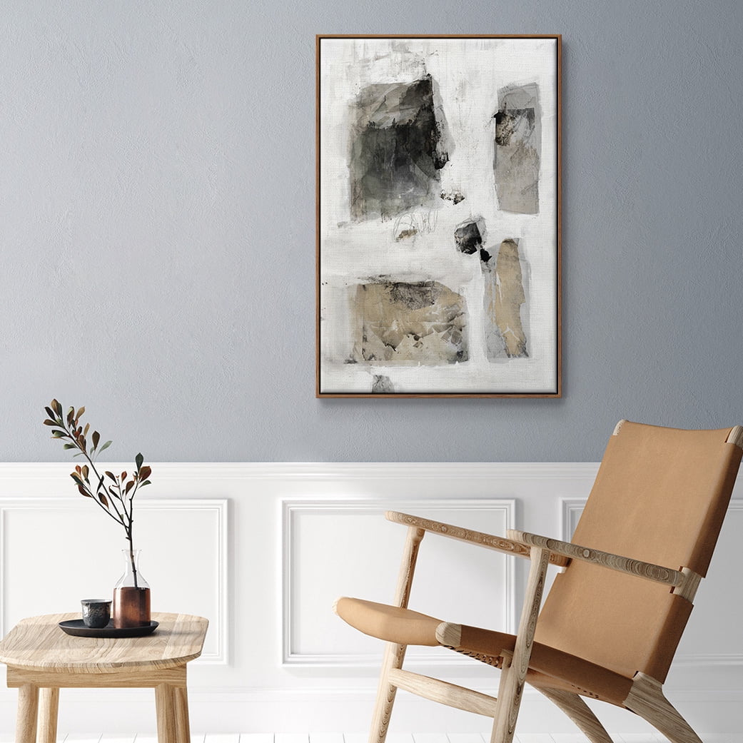 A Simple Love I V30 Framed Premium Gallery Wrapped Canvas - Ready to Hang - 25 x 37 - Walnut Floating Frame