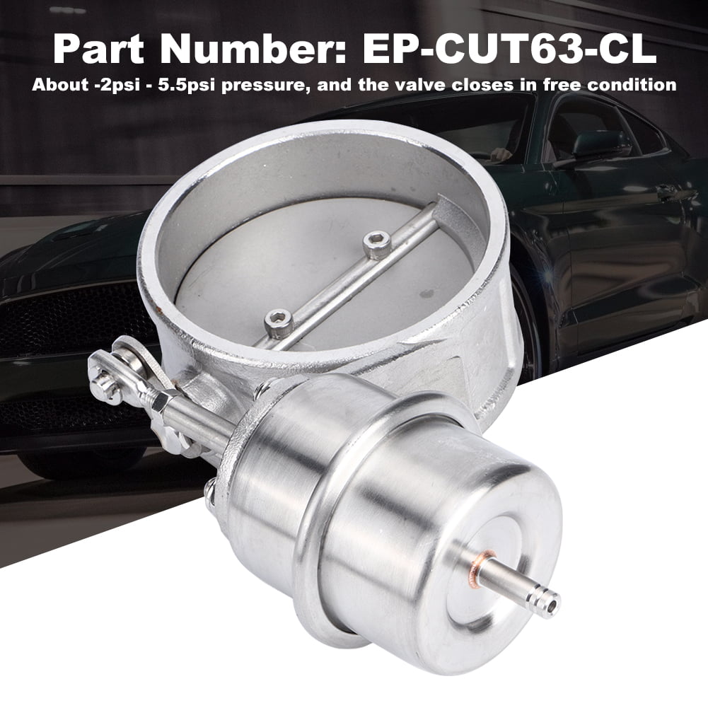 2.5in 63mm Boost Activate Exhaust Bypass Valve Engine Roar Cutout Closed 