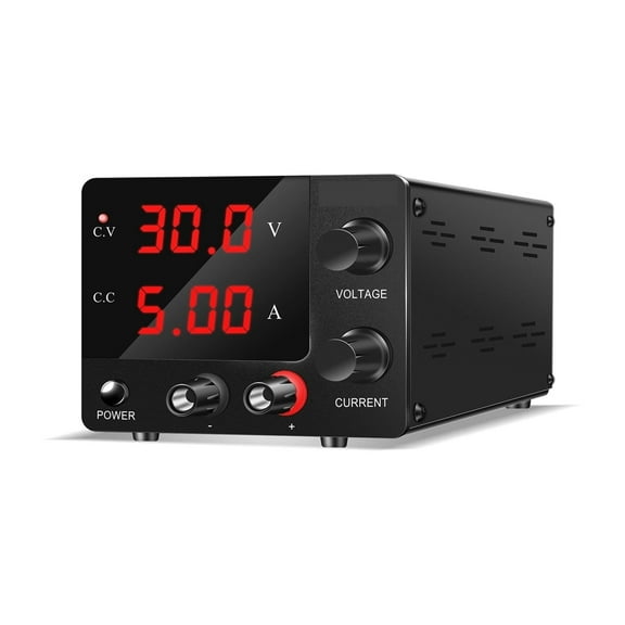 30V 5A Lab DC Power Supply, Adjustable AC100-240 Mini Variable Switch, Digital Bench Voltage Regulato,r Home Appliance Maintenance