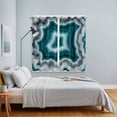 thumbnail image 5 of Curtains 84 Inches Long 2 Panels, Green Agate Grommets Window Treatment Curtain, Ombre Modern Abstract Art Thermal Curtains Drapes for Living Room/Bathroom, 5 of 9