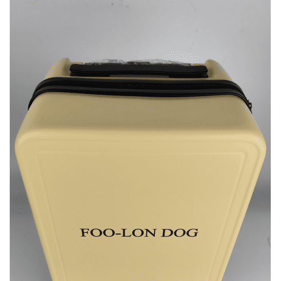 FOO-LON DOG Lightweight Hard Shell Carry-On Suitcase 360 Spinner Wheels Travel Case for Business & Leisure
