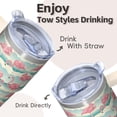 thumbnail image 4 of Flamingo Insulated Coffee Cup 20OZ Stainless Steel with Handle Tumbler Mug Leak Proof Double Wall Vacuum Portable BPA Free Gifts for Women Girls on Birthday Christmas Summer, 4 of 6