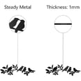 thumbnail image 3 of Birds on Branch Metal Wall Art Decor Sculpture Hanging Decoration Sign 4 Birds Iron Wall Art Black Rustic Decor Ornament Wall for Garden Indoor Outside Living Room Home Office 12 x 4Inch, 3 of 7