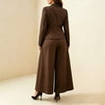 thumbnail image 6 of Ynynloco Women Suits 2 Piece Set Business Casual Dressy Oversized Blazer Jacket and High Waist Wide Leg Dress Pantsuits Formal Work Outfits, 6 of 6