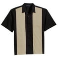 thumbnail image 5 of Yellow Rooster Men's Retro Camp shirt Cuban Style Bowling Shirt Black/Light Stone M, 5 of 6