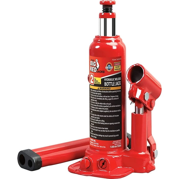 Big Red 2 Ton Hydraulic Welded Bottle Jack for Car Lift Repair ,Red,W902R