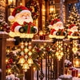 thumbnail image 4 of Winter Glow Santa Claus Icicle Light Decor Christmas Decor, LED Santa Claus Design Christmas Outdoor Decorations, Waterproof Hanging Christmas Lights for Porch, Yard, 4 of 7